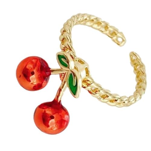 Qsvbeeqj Elegante Erdbeer Designs Ringe Craft Of Sturdy Legierter Tragbares Accessoir von Qsvbeeqj