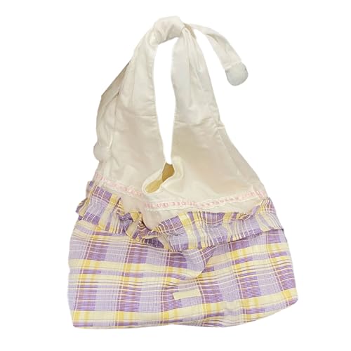 Qsvbeeqj Elegante Faltengitter Design Casual Umhängetasche Mit Spitzenausstattung Geräumiges Kompartiment Arbeit Pendler Geldbeutel Moderne Schulterarbeitstasche von Qsvbeeqj