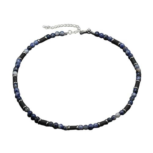 Qsvbeeqj Elegante Natursteinkette Mit Augenperlen Stilvoller Nackenschmuck Perfekt Für Mode Outfits Und Outfit Einzigartige Textur Halskette von Qsvbeeqj