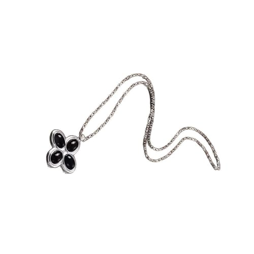 Qsvbeeqj Elegante Schwarz Beschichtete Legierung Halskette Einstellbare Länge Schicht Schmuck Für Pullover Mäntel Besondere Anlässe Geschenkschichtkettenschmuck Schmuck von Qsvbeeqj