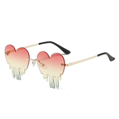 Qsvbeeqj Elegante randlose tropfende Herz-Sonnenbrille für den täglichen Gebrauch für Konzerte und Abendveranstaltungen zum Sammeln von tropfenden Liebesbrillen Qsvbeeqj Elegante randlose tropfende Herz-Sonnenbrille für den täglichen Gebrauch für Konzerte und Abendveranstaltungen zum Sammeln von tropfenden Liebesbrillen von Qsvbeeqj