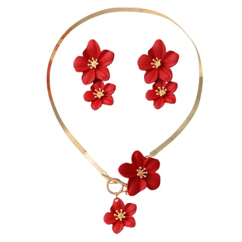 Qsvbeeqj Eleganter Blumenschmuck Set Für Frauen Elegant Frühlingsferien Beach Essentielles Leichtumsatz Leichtes Design Geschenkschmuck Für Frauen von Qsvbeeqj