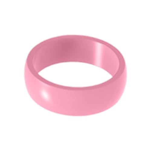 Qsvbeeqj Eleganter mehrfarbiger Silikonring, leicht, schweißfest, Unisex, Sport, Fingerschmuck für Frauen und Männer, wasserdichter Silikonring, Deep pink, Wie beschrieben, Wie beschrieben von Qsvbeeqj