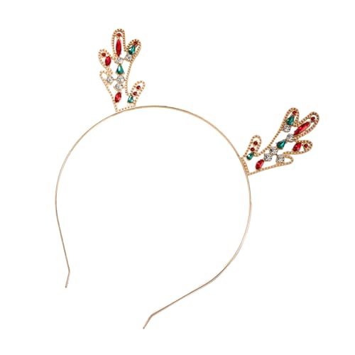 Qsvbeeqj Festlicher Haarreif mit Hirschgeweih für Erwachsene und Kinder von Qsvbeeqj