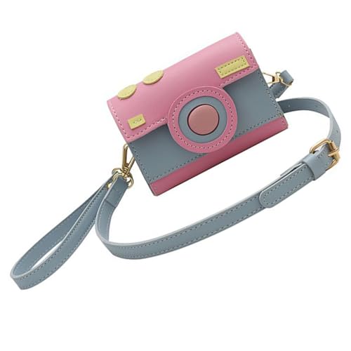 Qsvbeeqj Frauen Kamera Form Umhängetasche Telefontasche Mode Handtasche Kontraste Farben Crossbody PU Leder Messengerinnen Frauen PU Leder Schulter Kamera Form Crossbody Trend Messenger von Qsvbeeqj