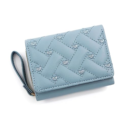 Qsvbeeqj Frauen kurze Brieftasche PU-Leder Kreditkartenhalter Mode Reißverschluss kleine Geldbörsen wechseln Tasche Geschäft Mädchen trendige Brieftasche, balu, Massenschönheit von Qsvbeeqj