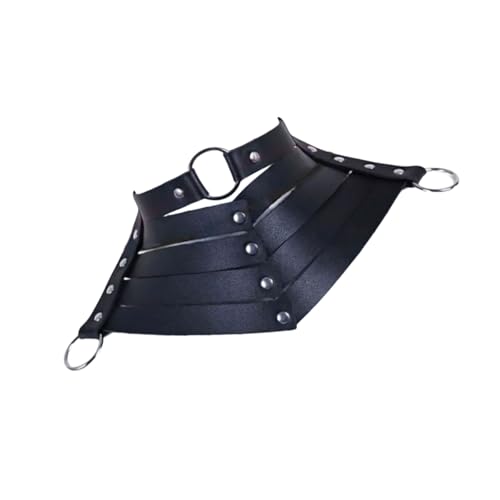 Qsvbeeqj Goth Punk Styles Kunstleder Halskette Unisex Verstellbares Kunsthalskette Mit Stilvollen O Ringen Bögen Krawatte Für Frauen Pu Choker von Qsvbeeqj