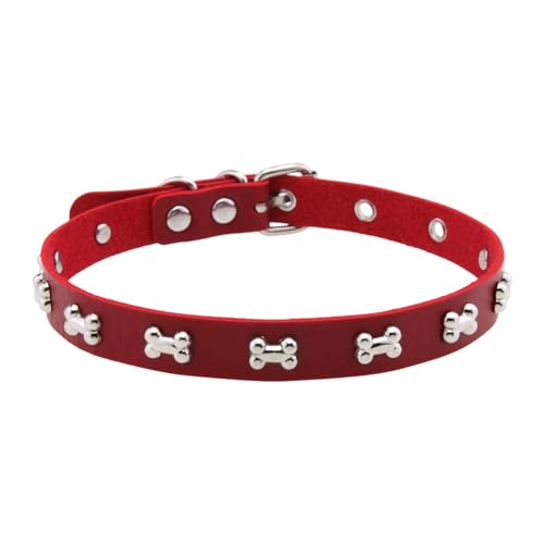 Qsvbeeqj Gothic Punk Leder Halskette Mit Metallstollen Verstellbarer Verschluss Hip Hop Streetwear Schmuck Für Rocker Street Styles Sternte Leder Hörer von Qsvbeeqj