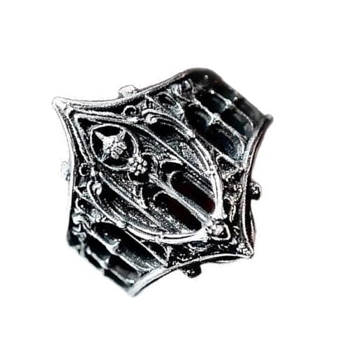 Qsvbeeqj Gothic Vintage Ringe Mittelalterliche Schlösser Design Eleganter Schmuck Für Frauen Männer Unisex Geschenk Kirsite Sturdy Comfort Fit Punk Gothic von Qsvbeeqj