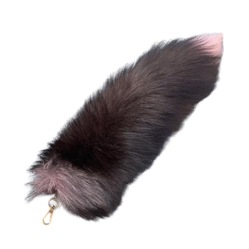 Qsvbeeqj Gradient Füchse Schwanz Traskel Schlüsselbund Hanging Ornamente Einfacher Charme Schlüsselring Dekorationstasche Anhänger Handtasche Zubehör von Qsvbeeqj