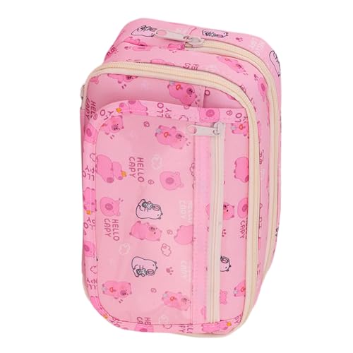 Qsvbeeqj Großes Federmäppchen mit Reißverschluss, tragbarer Stift-Organizer, Make-up-Tasche für Frauen, Studenten, Büro-Schreibtischzubehör, E von Qsvbeeqj