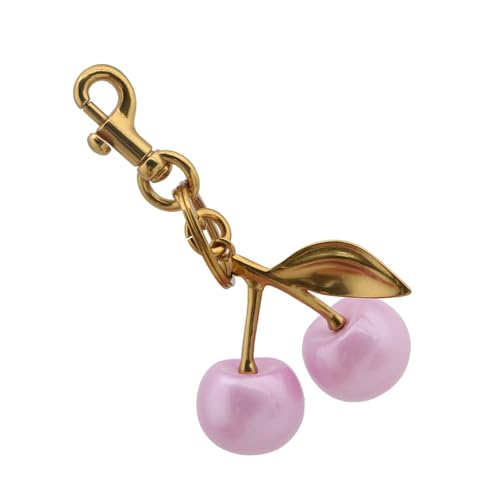 Qsvbeeqj Handgefertigte Harzkirschen Key Chain Obst Anhänger Keyring Beutel Und Telefondekoration Handtaschenzubehör Für Den Täglichen Gebrauch von Qsvbeeqj