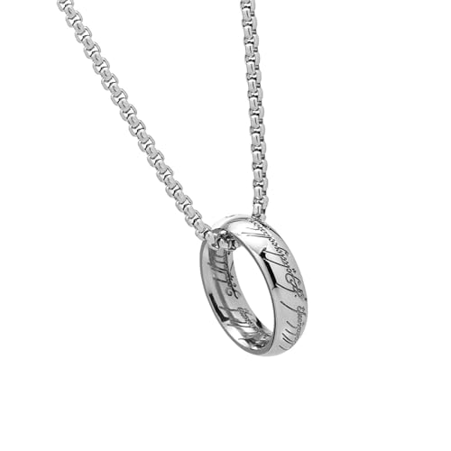 Qsvbeeqj Herren Retro Finger Ringe Anhänger Halskette Hip Hop Schlangekette Unisex Choker Alltag Kee Heckchain Accessoires Party Trage Schmuck Schmuck von Qsvbeeqj