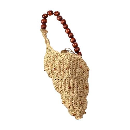 Qsvbeeqj Hoboes Toted Bag Leder Clutches Geldbörsen Top Damen Abend Handgewebtes Muscheln Handtaschen Für Frauen Handgewebtes Muschelbeutel von Qsvbeeqj