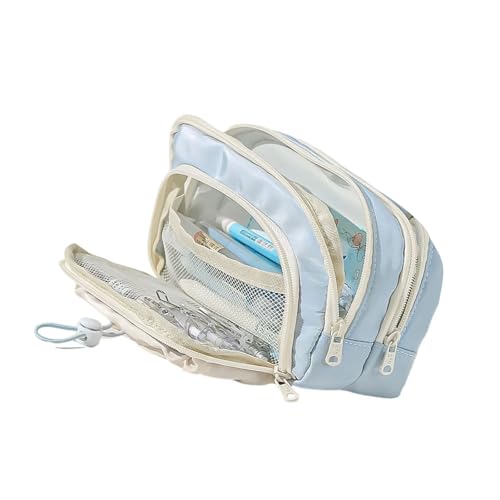 Qsvbeeqj Hochkapazität Stiftbeutel Multi Layered Bencil Case Multi Fach Marker Stift Organisatoren Kunstbedarf Organisatoren Bag Office School Supply von Qsvbeeqj