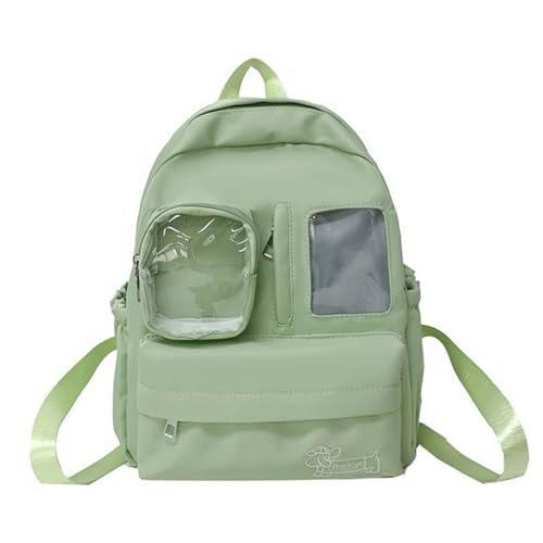 Qsvbeeqj Itabag Backpack Schöne Pin Display Rucksackhandtaschen Mit Einsätzen Itabag Rucksack Daypack Reisetaschen Für Frauen Männer Transparente Daypack Reisetaschen von Qsvbeeqj
