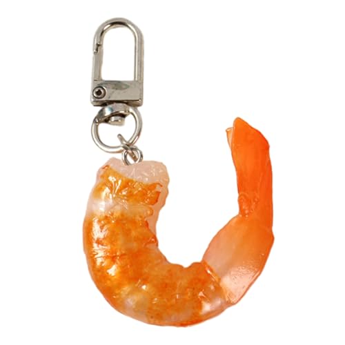 Qsvbeeqj Lustige Garnelenfleischschlüsselkette Einzigartige Party Geschenk Garnel Fleisch Keychain Lustige Tasche Anhänger Dekoration Stilvolle Schlüsselringe Orament von Qsvbeeqj