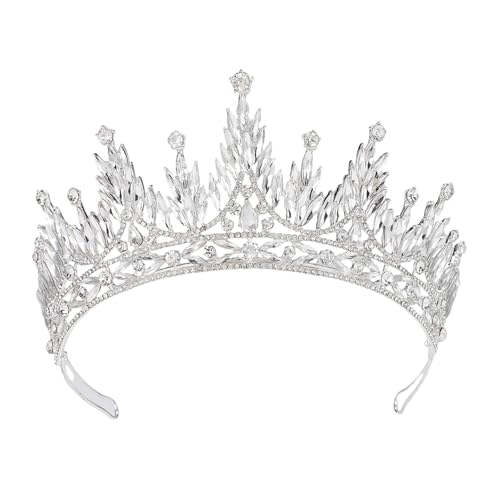 Qsvbeeqj Luxuriöser Haarreif für Mädchen, Geburtstag, Party, eleganter Festzug, Wassertropfen, Kristall, Mädchen, Hochzeit, Kostüm, Kopfbedeckung von Qsvbeeqj