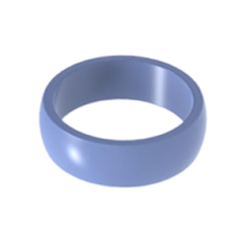 Qsvbeeqj Mehrfarbige Silikonringe, Unisex-Ringe, leicht, schweißresistent, für Frauen und Männer, wasserdichter Silikonring, Mid blue, Wie beschrieben, Wie beschrieben von Qsvbeeqj