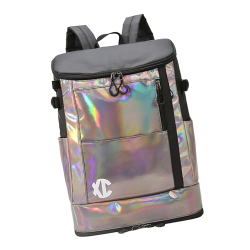 Qsvbeeqj Mehrzweck Sport Rucksack Für Badminton Tennisschläger Große Kapazität Praktische Oxfords Stoff Ergonomische Schultergurt Mit Seitentaschen Wasserdichtem Schläger Rucksack von Qsvbeeqj