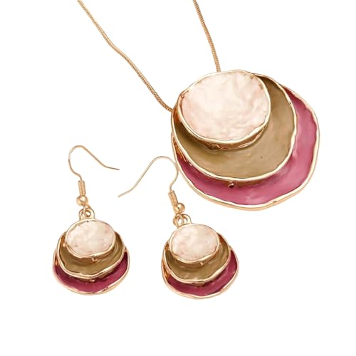 Qsvbeeqj Mode Blumenanhänger Halskette Und Ohrringe Set Legierungstextur Für Frauen Vorhanden Für Verschiedene Gelegenheiten Blumenschmuck Set von Qsvbeeqj