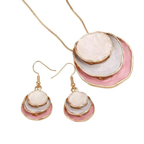 Qsvbeeqj Mode Blumenanhänger Halskette Und Ohrringe Set Legierungstextur Für Frauen Vorhanden Für Verschiedene Gelegenheiten Blumenschmuck Set von Qsvbeeqj