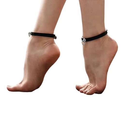 Qsvbeeqj Mode Fußkette Verstellbare Länge Kochirt Perfekt Für Tägliche Kleidung Mit Elastischer Design Und Ledertextur Vintage Moderne Knöchelkette von Qsvbeeqj