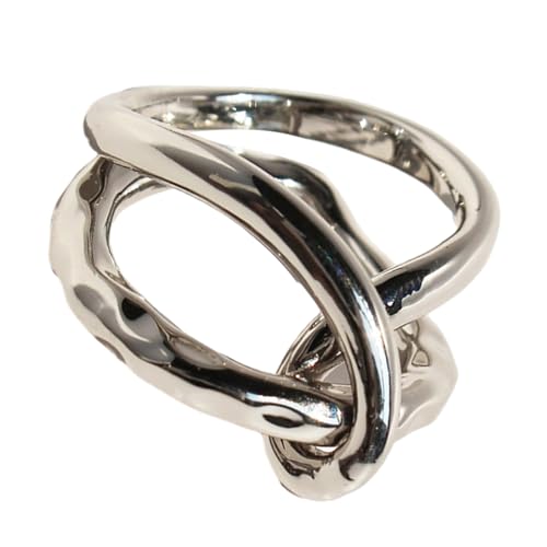 Qsvbeeqj Mode Hohle Ringe Mit Verbesserter Dimensionalität Doppellinienringe Für Partys Und Alltägliche Outfits Einzigartiger von Qsvbeeqj