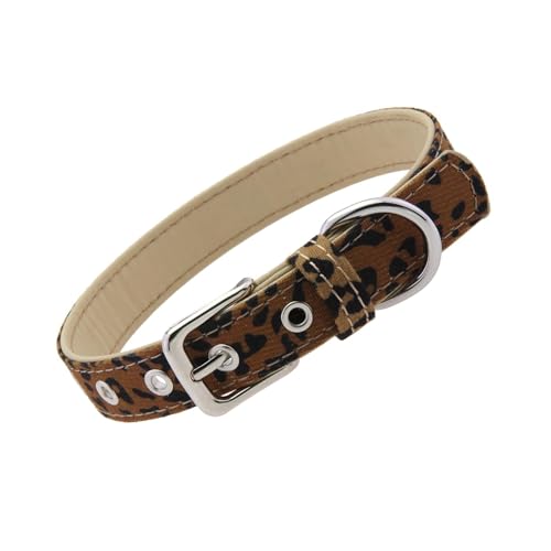Qsvbeeqj Mode Kunstleder Verstellbarer Halskette Mit Gürtelschnallen Design Leopardenmusterkragen Für Tägliche Verschleiß Und Partys Mode Unisex Chokers Halskette Geschenk von Qsvbeeqj