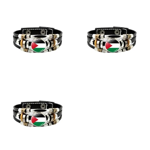 Qsvbeeqj Mode Palästine Flagge Armband Für Männer Frauen Multi Layer Gewebt Geflochten von Qsvbeeqj