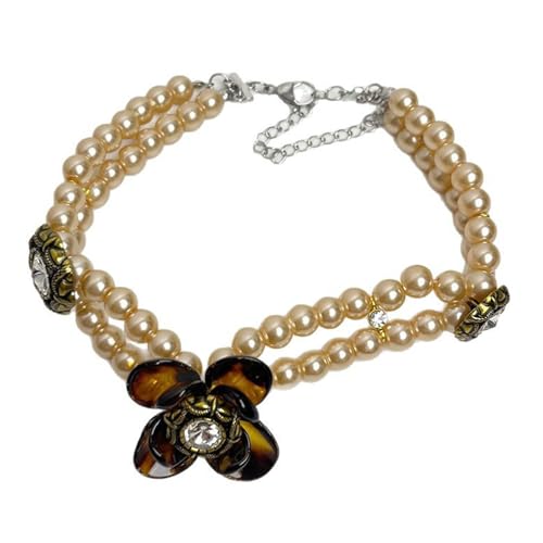 Qsvbeeqj Moderne Geometrische Perlen Und Acrylheizkette Halskette Anpassbare Länge Modeschmuck Für Einzigartige Stilliebhaber Einzigartige Tierdruckschichtkettenfeier Accessoire von Qsvbeeqj