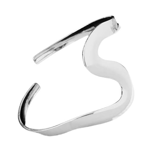 Qsvbeeqj Modernes Punk Armband Metallangeln Geometrischer Arm Weites Handgelenk Schmuck Metall Textur Für Frauen Und Mädchen Verstellbarer Offener Manschettenknopf Vorhanden von Qsvbeeqj