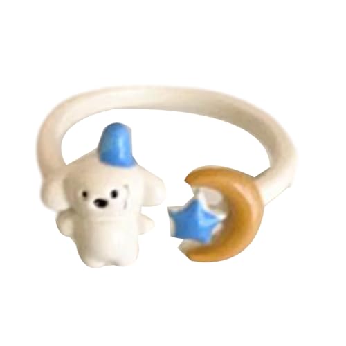 Qsvbeeqj Modische Tierförmige Verstellbare Ringe Schöne Cartoon Cats Hund Schmuck Sondergeschenke Für Sie IHN IHR STYLISH OUTFITS von Qsvbeeqj