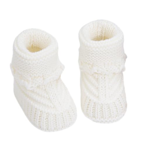 Qsvbeeqj Neugeborene Babystiefel Weiche Strick Erste Wanderer Stilvoll Und Einfache Designs Weiche Babystiefel Komfortable Kleidung Für Jungen & Mädchen Strick von Qsvbeeqj