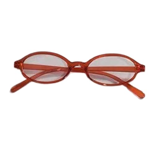 Qsvbeeqj Oval Rahmen Linsen Vintage Brillen Mädchen Bunte Linsen Kleine Rahmen Brille Teenager Karneval Teenager klein für Frauen Gesicht außen, b von Qsvbeeqj