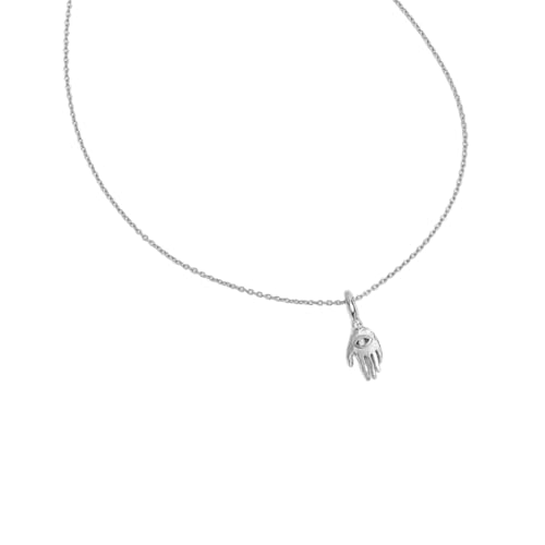 Qsvbeeqj Palms Eye Anhänger Halskette Zirkon Eingebetteter Charm Choker Verstellbarer Länge Neckchain Handmade Unisex Schmuck Accessoire Mode Legierung Halskette von Qsvbeeqj