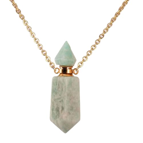 Qsvbeeqj Parfums Flasche Charm Halskette Mit Edelstahl Kabelkette Stilvoller Kristall Neck Ketten Mode Schmuck Für Raffinierte Kristallaccessoire Für Frauen von Qsvbeeqj