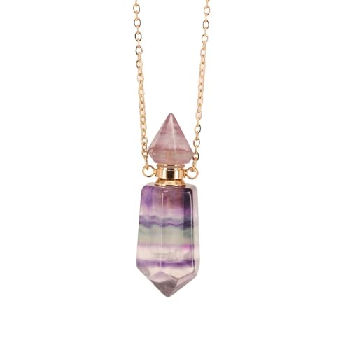 Qsvbeeqj Parfums Flasche Charm Halskette Mit Edelstahl Kabelkette Stilvoller Kristall Neck Ketten Mode Schmuck Für Raffinierte Kristallaccessoire Für Frauen von Qsvbeeqj