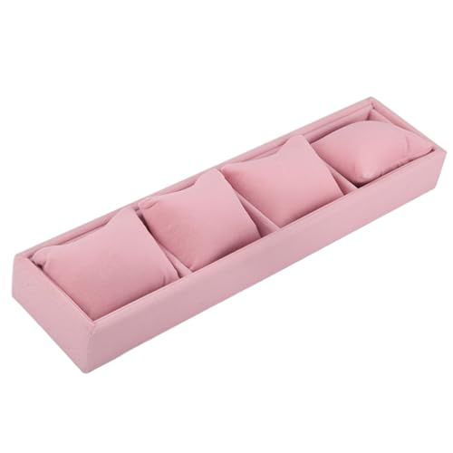 Qsvbeeqj Praktische Schmuck Aufbewahrungsbox Langlebige Uhren Display Box Armband Display Mit Kissen Tablett Uhrengehäuse Tragbare Uhrenbox von Qsvbeeqj