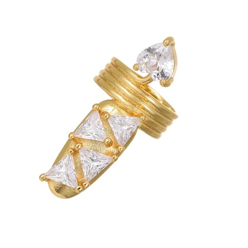 Qsvbeeqj Punkstile Verstellbare Imiation Nägel Ringe Gothic Claw Schmuck Für Frauen Halloween Kostümpartys Und Tägliche Verschleiß Gothic Crystalle Nagelschmuck von Qsvbeeqj