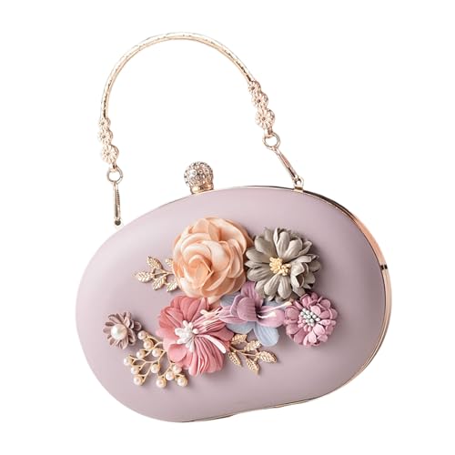 Qsvbeeqj Raffinierte Abendtasche Mit Blumendetails Geräumige Crossbody Taschen Schulterhandtasche Für Hochzeit Und Party Casual Outing Accessoire von Qsvbeeqj
