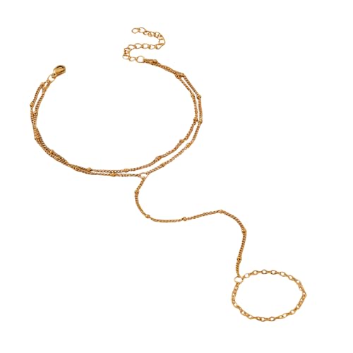 Qsvbeeqj Schichtringe Kette Eindeutiges Finger Mit Multilayer Ringen Fingern Verbundene Kette Geeignet von Qsvbeeqj