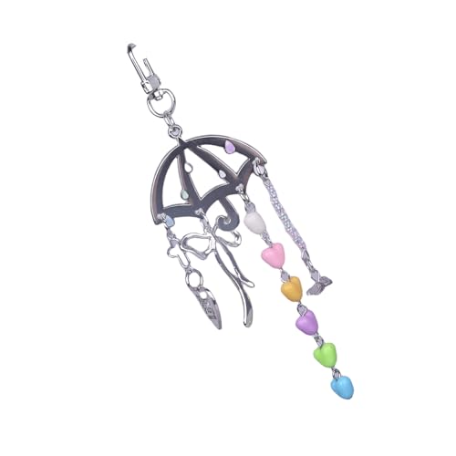 Qsvbeeqj Schöne Herz Regenschirmschlüsselketten Modetaschen Anhänger Stylish Keyring Ästhetische Tasche Charme Accessoire Für Frauen Geschenke Ästhetischer Schlüsselbund Für Schlüssel Und Taschen von Qsvbeeqj