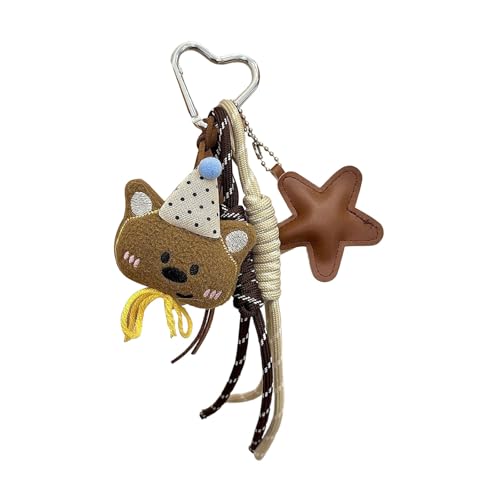 Qsvbeeqj Schöne Plüschbären Rucksackdekoration Mit Detaillierter Handwerkskunstbeutel Charme Weichkartenschlüsselkette Für Frauen Und Mädchen Anime Keychain von Qsvbeeqj