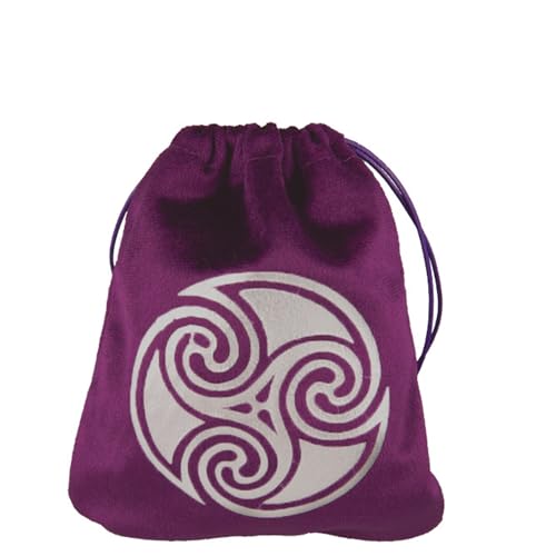 Qsvbeeqj Soft Tarot Flor Knöcheltasche Schmuckhalter Beutel Organizer Hand Geschenktüte Brettspiele Taillenhalter mit Kordel, Lila 4, Jeden rozmiar von Qsvbeeqj
