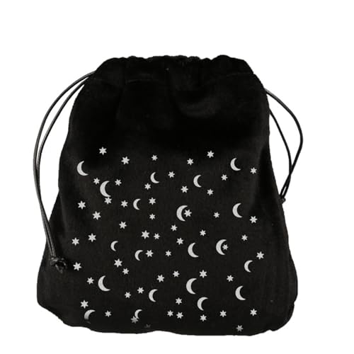 Qsvbeeqj Soft Tarot Flor Knöcheltasche Schmuckhalter Beutel Organizer Hand Geschenktüte Brettspiele Taillenhalter mit Kordel, Schwarz 11, Jeden rozmiar von Qsvbeeqj
