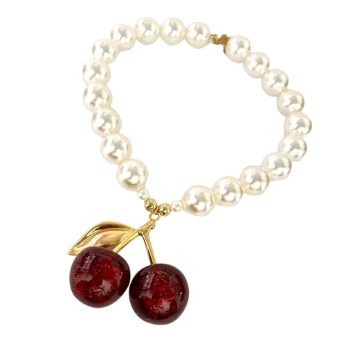 Qsvbeeqj Stilvolle Kirschen Design Halskette Elegant Perlenschmuck Verleiht Ihrer Schmuckkollektion Teen Girl Eine Spielerische Note von Qsvbeeqj
