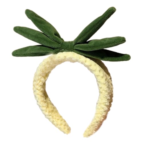 Qsvbeeqj Stilvoller Frucht Ananas Haarreifen Auffälliger Kopfschmuck Grüne Kopfbedeckung Für Halloween Cosplay Rollen von Qsvbeeqj