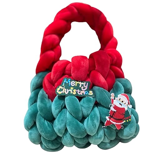 Qsvbeeqj Stylische Weihnachtsfest Kleine Gewebte Tasche Leichte Und Langlebige Feiertagsgeschenkbeutel Zum Einkaufen Und Partys Weihnachtstaschen von Qsvbeeqj