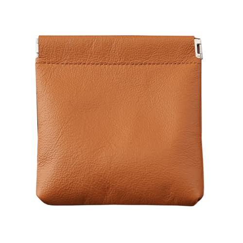 Qsvbeeqj Stylish PU Ledermünze Geldbörse Metall Spring Top Verschluss Für Einfache Zugang Wechselgeldbeuler Kartenhalter Geld Brieftasche Mode Geldbeutel von Qsvbeeqj